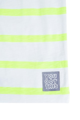 T-shirt Blanc et vert citron