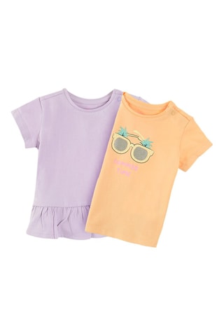 2 t-shirts Mauve et corail