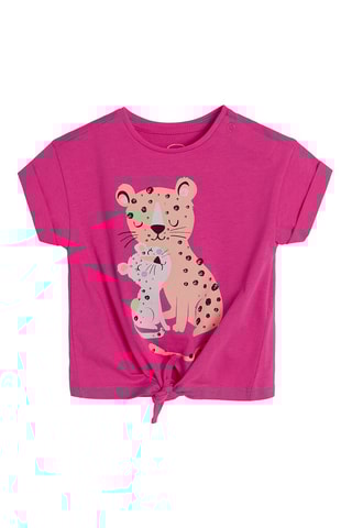 T-shirt noué Fuchsia