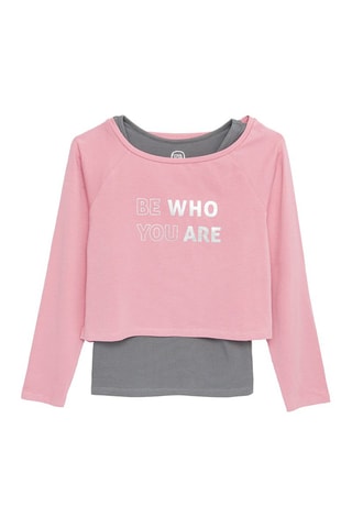 T-shirt et débardeur Rose et Gris foncé
