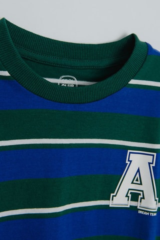 T-shirt - Bleu marine et vert