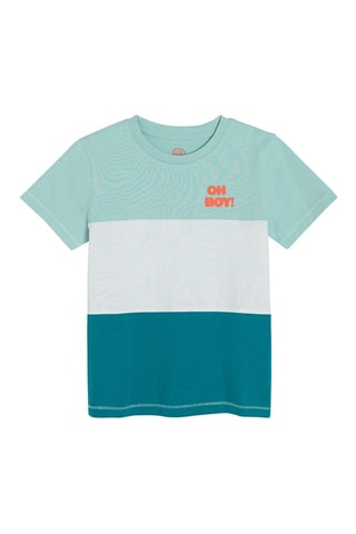 T-shirt Vert d’eau et blanc