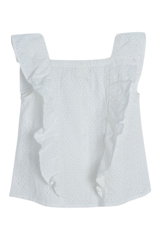 Blouse en broderie anglaise Blanc