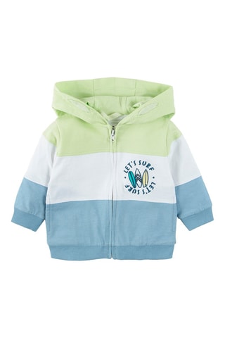 Sweat à capuche Vert clair et blanc
