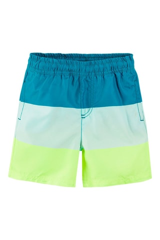 Short de bain Turquoise et vert