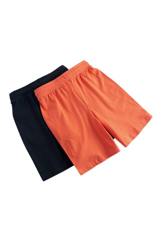 2 bermudas Noir et orange