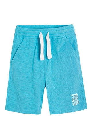 2 bermudas Gris chiné et turquoise