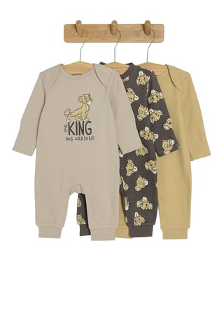3 dors-biens Simba Le Roi Lion Disney Gris clair et gris foncé