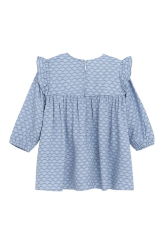 Robe et gilet sans manches - Bleu clair et blanc