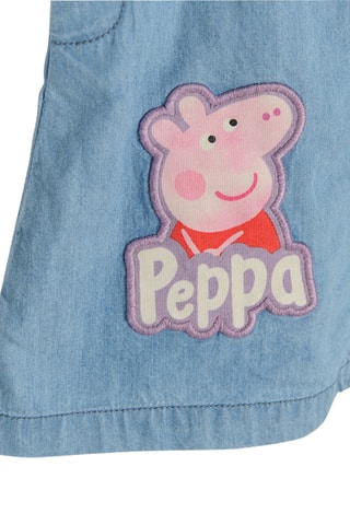 T-shirt et robe-salopette en jean Peppa Pig Blanc et bleu marine
