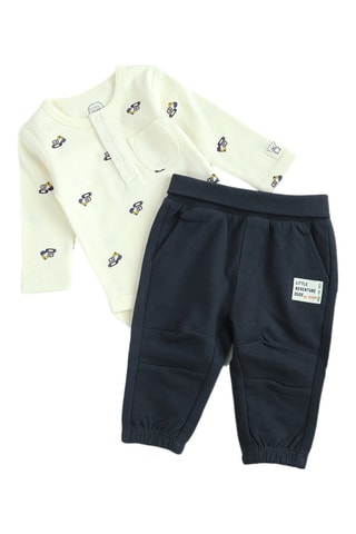Body et jogging - Beige et noir