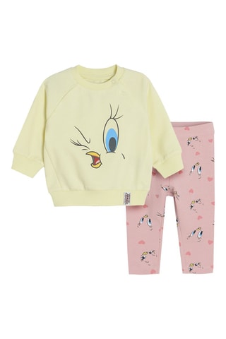Sweat et pantalon Titi Titi et Grosminet Looney Tunes – Rose et jaune