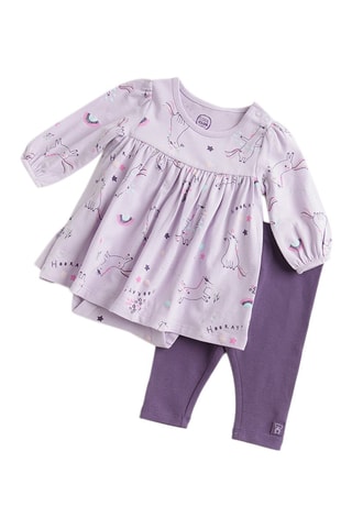 Body-robe et legging - Mauve et violet