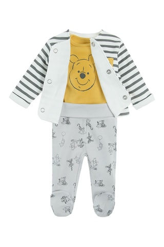 Ensemble 3 pièces Tigrou et Winnie Winnie l’Ourson Disney Moutarde et bleu clair