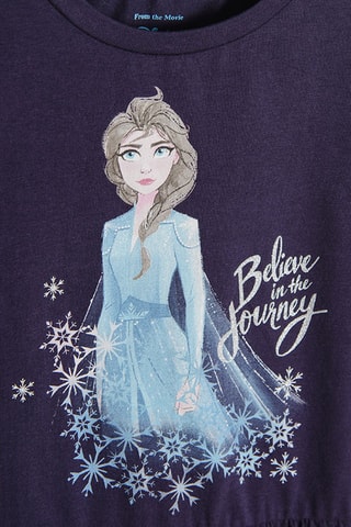 Robe et legging Elsa La Reine des Neiges Disney - Bleu marine et ciel