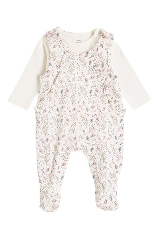 Body et salopette en coton bioligique - Beige