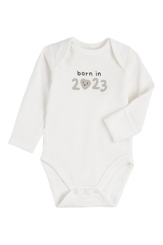 Body et pantalon – Blanc et gris clair