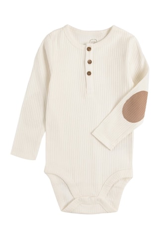 Ensemble 3 pièces en coton biologique Ecru et beige