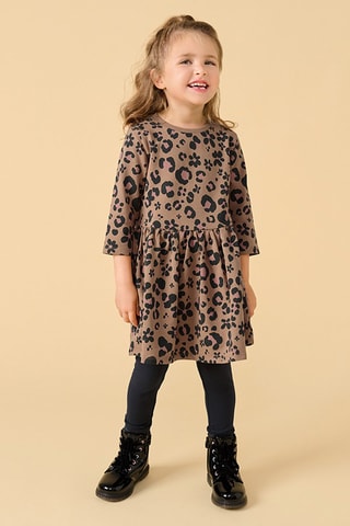 Robe et legging - Marron et noir