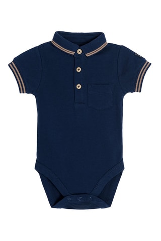 Body-polo et pantalon Bleu marine et camel