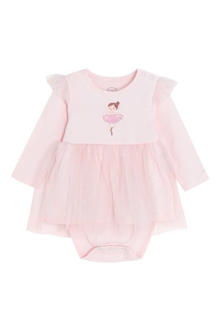 Body-robe et legging - Rose et blanc