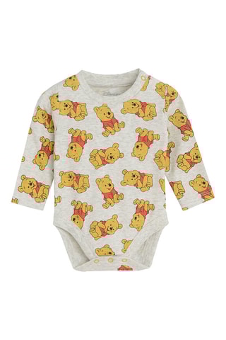 Ensemble 3 pièces Winnie l'Ourson Disney - Gris clair chiné et moutarde