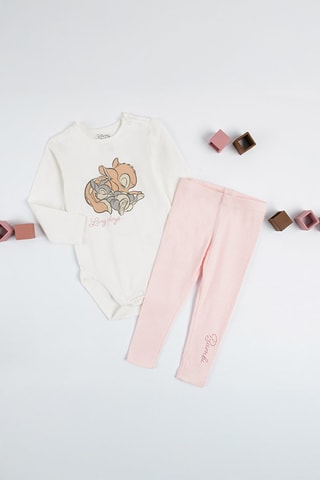 Body et pantalon Barby – Blanc et rose