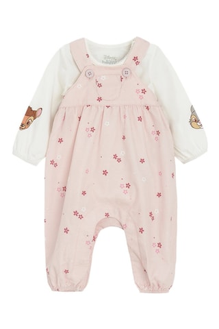 Body et salopette Bambi et Panpan Bambi Disney - Blanc et rose