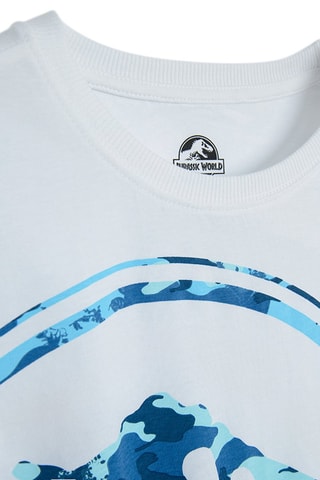 T-shirt et short Jurassic World - Blanc et bleu marine