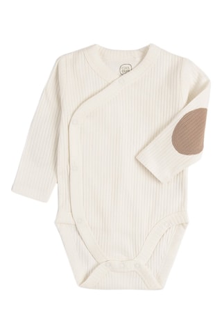 Ensemble 3 pièces en coton biologique - Marron et blanc