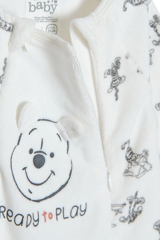 Grenouillère en coton biologique Tigrou et Winnie Winnie l’Ourson Disney Blanc