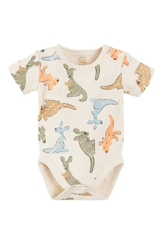 Body et bloomer en coton biologique - Beige