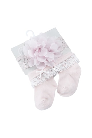 Bandeau et chaussettes Rose