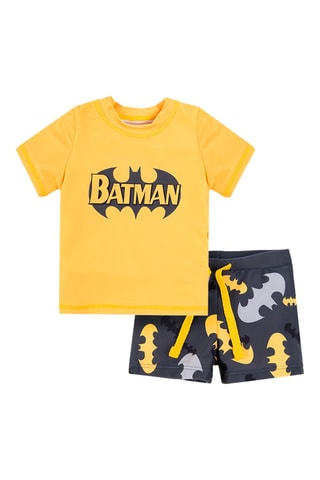 T-shirt et boxer de bain Batman La Ligue des Justiciers DC Comics - Jaune et moutarde
