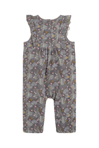 Combinaison en coton biologique Anthracite et blanc