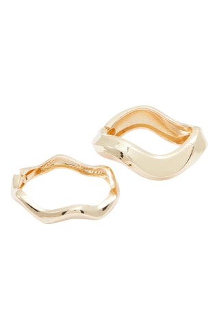 2 Open Armbanden Onmywave - Goudkleurig