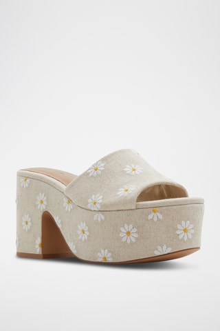 Muiltjes met Hak Valerria - Beige