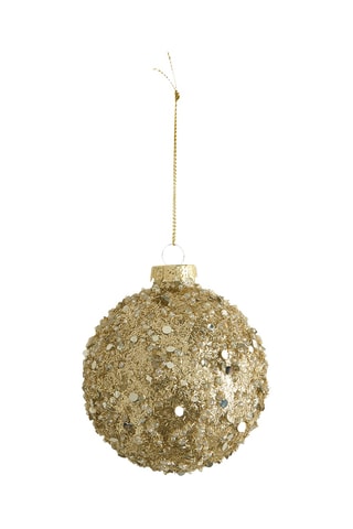 Coffret de 3 boules décoratives Comète pailletées - 25 x 8,2 x 8,3 cm