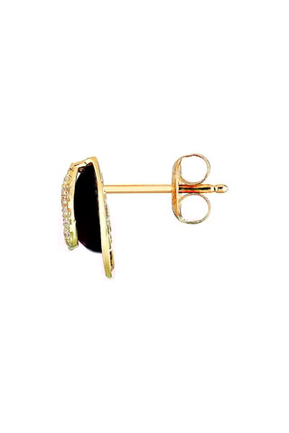 Oorbellen Galapagos Geelgoud, Diamanten en Agaten