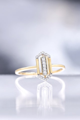 Ring Charmed Geelgoud en Diamanten