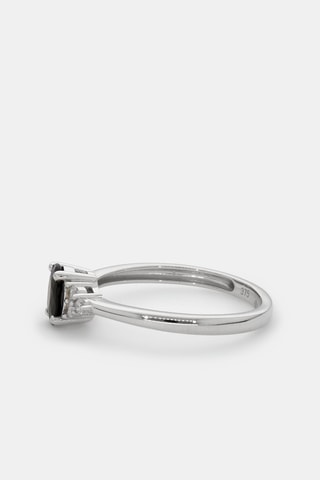 Ring Saffier Enchanteur - Witgoud, Diamanten en Saffier