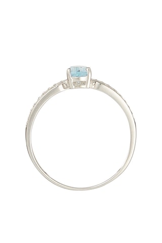 Ring Eugenie Witgoud, Diamanten en Topaas