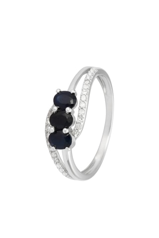 Ring Nuit d'Aurore - Witgoud, Diamanten en Saffieren
