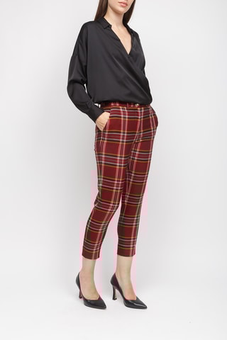 Rechte Broek Bordeauxrood