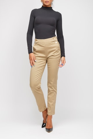 Broek Hoge Taille - Beige