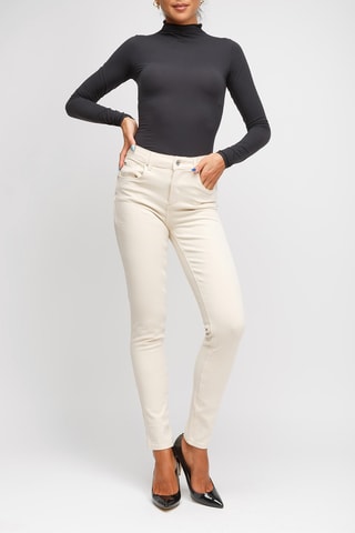 Jeans Hoge Taille - Beige