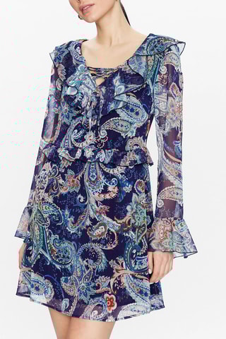 Jurk met Ruches - Blauw