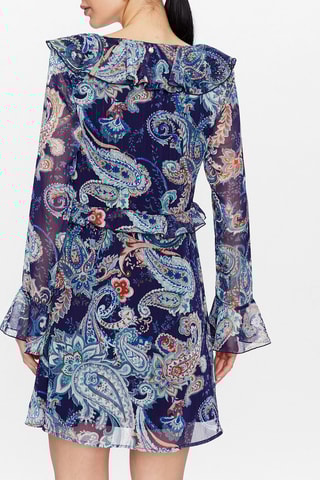 Jurk met Ruches - Blauw