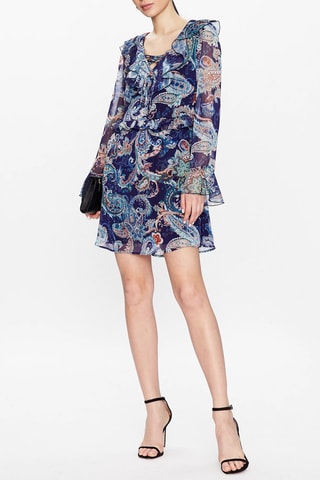 Jurk met Ruches - Blauw