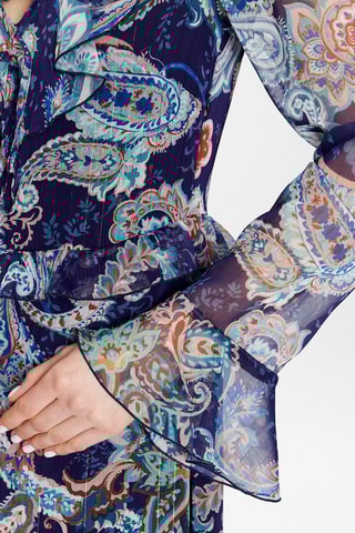 Jurk met Ruches - Blauw